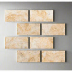 Special Cut | 4x8 Antico Onyx Travertine Filled & Polished Tile Special Cut | 4x8 Antico Onyx Travertine Filled & Polished Tile - American Tile Depot