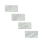 Special Cut | 4x8 Bianco Venatino Marble Honed Tile Special Cut | 4x8 Bianco Venatino Marble Honed Tile - American Tile Depot