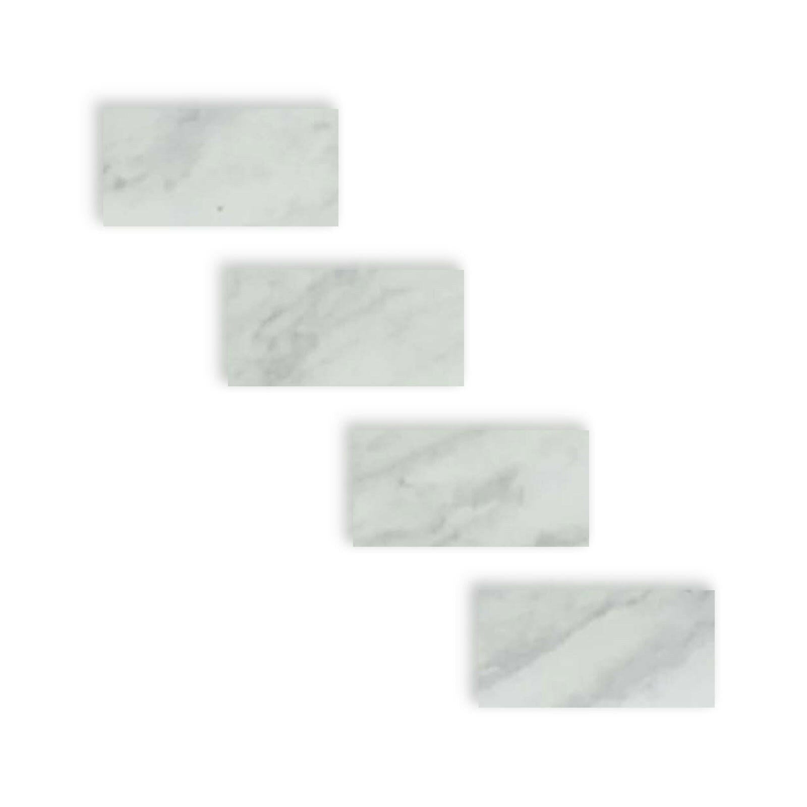 Special Cut | 4x8 Bianco Venatino Marble Honed Tile Special Cut | 4x8 Bianco Venatino Marble Honed Tile - American Tile Depot