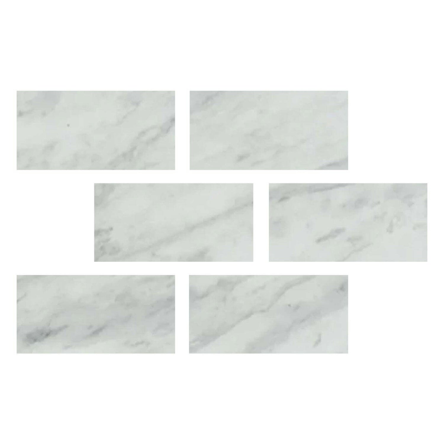 Special Cut | 4x8 Bianco Venatino Marble Honed Tile Special Cut | 4x8 Bianco Venatino Marble Honed Tile - American Tile Depot