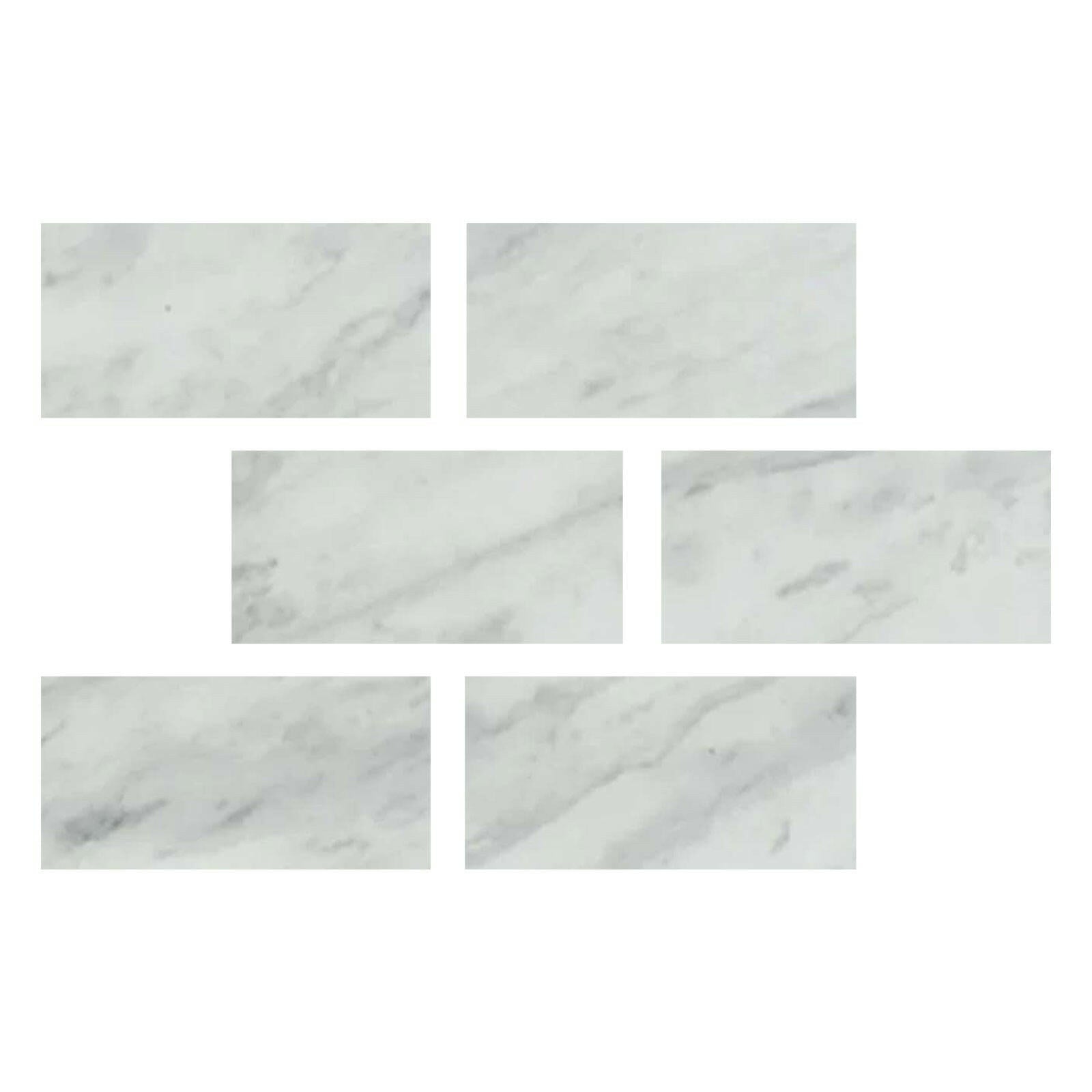 Special Cut | 4x8 Bianco Venatino Marble Honed Tile Special Cut | 4x8 Bianco Venatino Marble Honed Tile - American Tile Depot