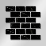 Special Cut | 4x8 Black Marquina Marble Honed Tile Special Cut | 4x8 Black Marquina Marble Honed Tile - American Tile Depot