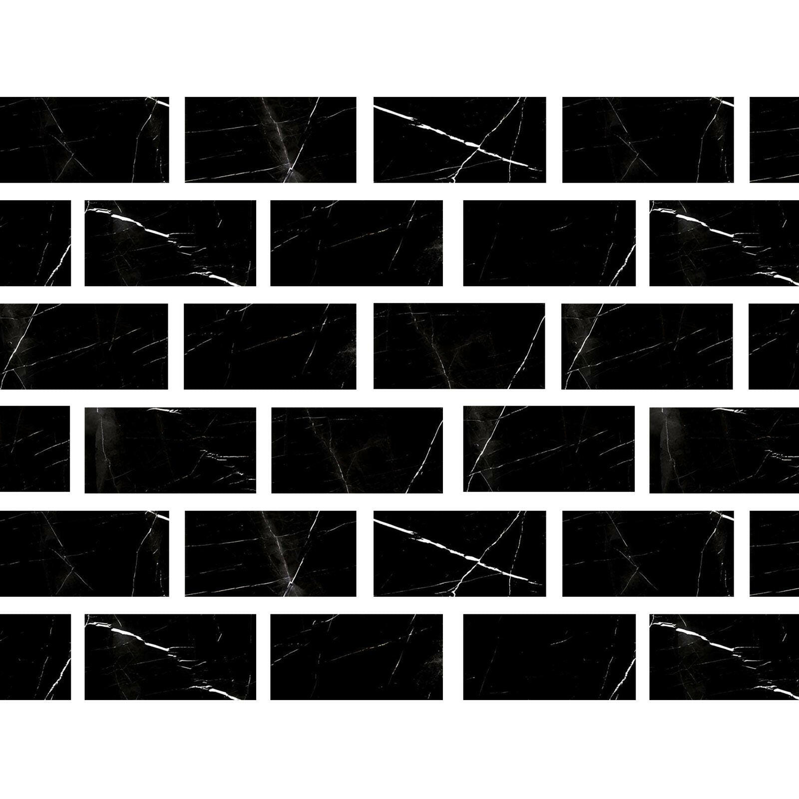 Special Cut | 4x8 Black Marquina Marble Honed Tile Special Cut | 4x8 Black Marquina Marble Honed Tile - American Tile Depot