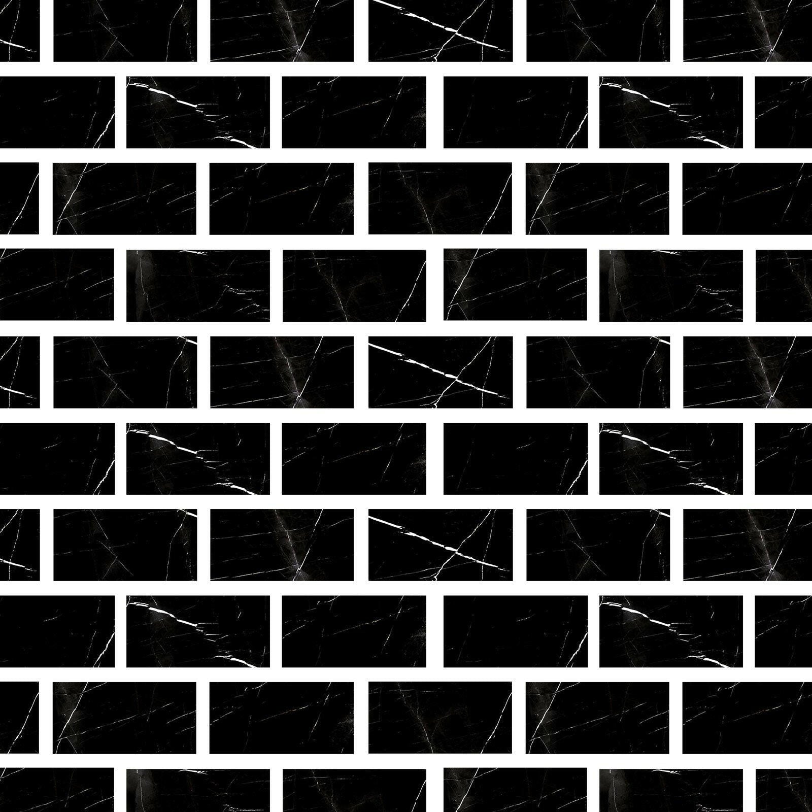 Special Cut | 4x8 Black Marquina Marble Honed Tile Special Cut | 4x8 Black Marquina Marble Honed Tile - American Tile Depot