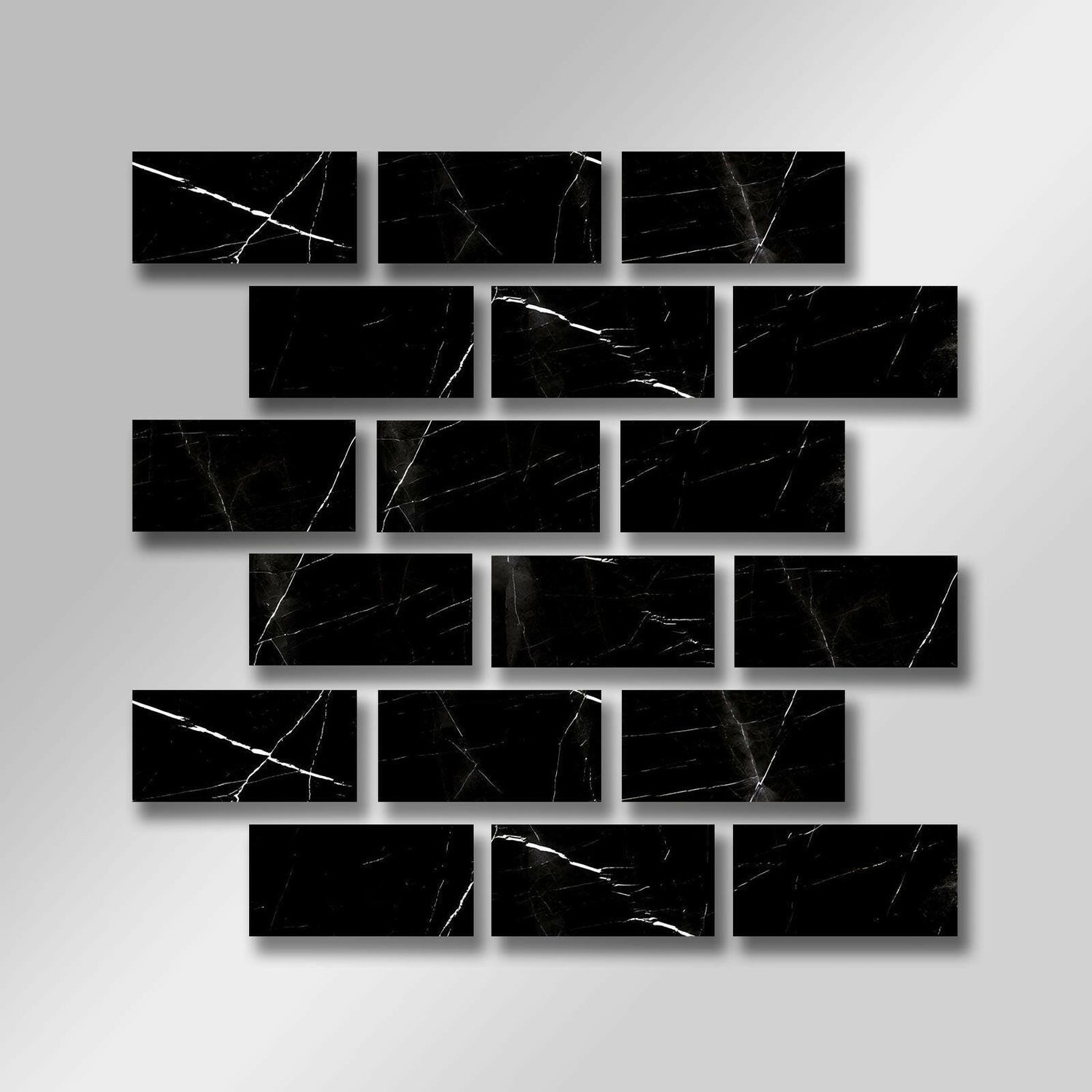 Special Cut | 4x8 Black Marquina Marble Polished Tile Special Cut | 4x8 Black Marquina Marble Polished Tile - American Tile Depot