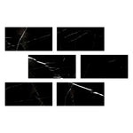 Special Cut | 4x8 Black Marquina Marble Polished Tile Special Cut | 4x8 Black Marquina Marble Polished Tile - American Tile Depot
