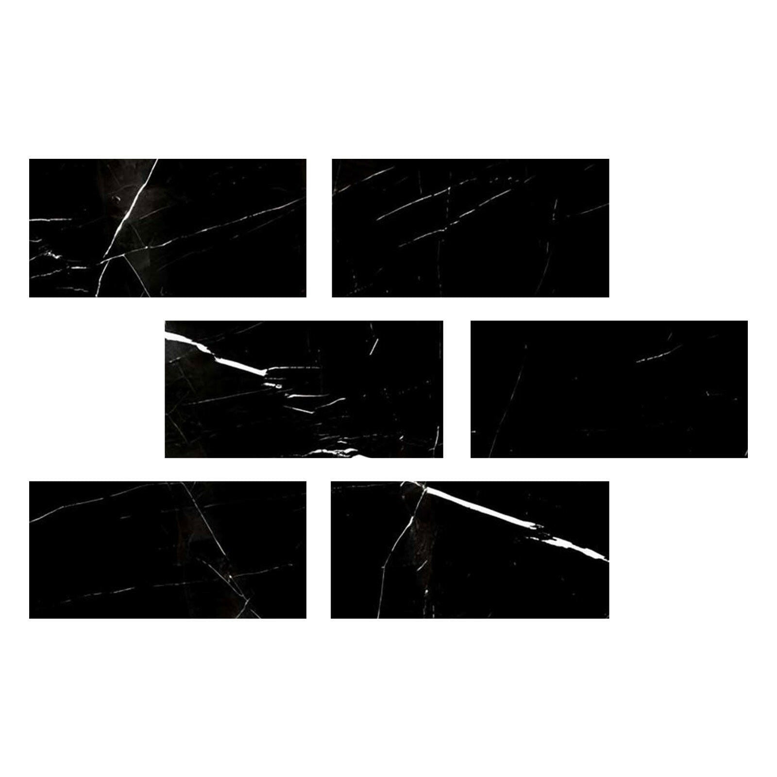 Special Cut | 4x8 Black Marquina Marble Polished Tile Special Cut | 4x8 Black Marquina Marble Polished Tile - American Tile Depot