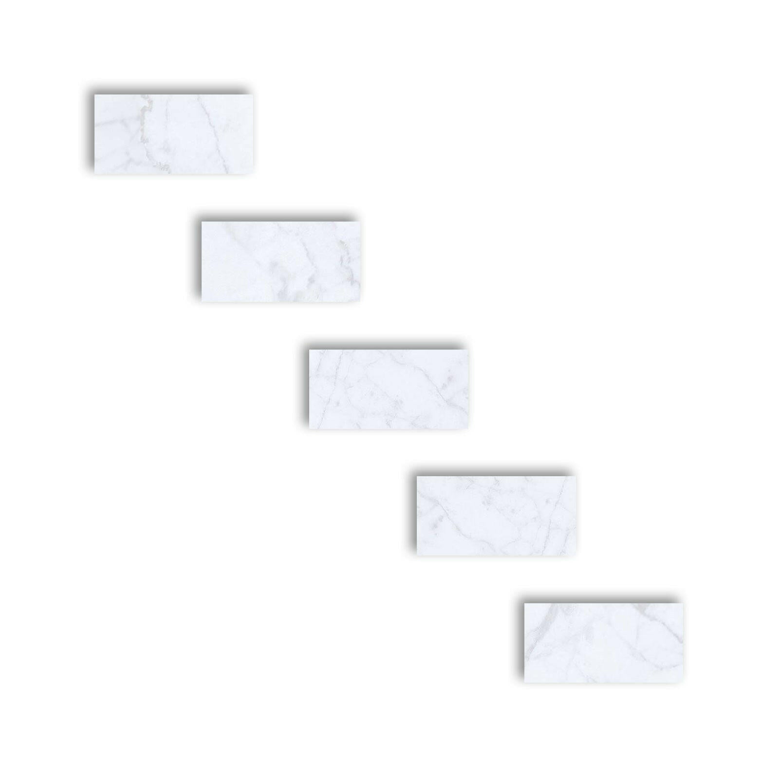 Special Cut | 4x8 Carrara White Marble Polished Tile Special Cut | 4x8 Carrara White Marble Polished Tile - American Tile Depot