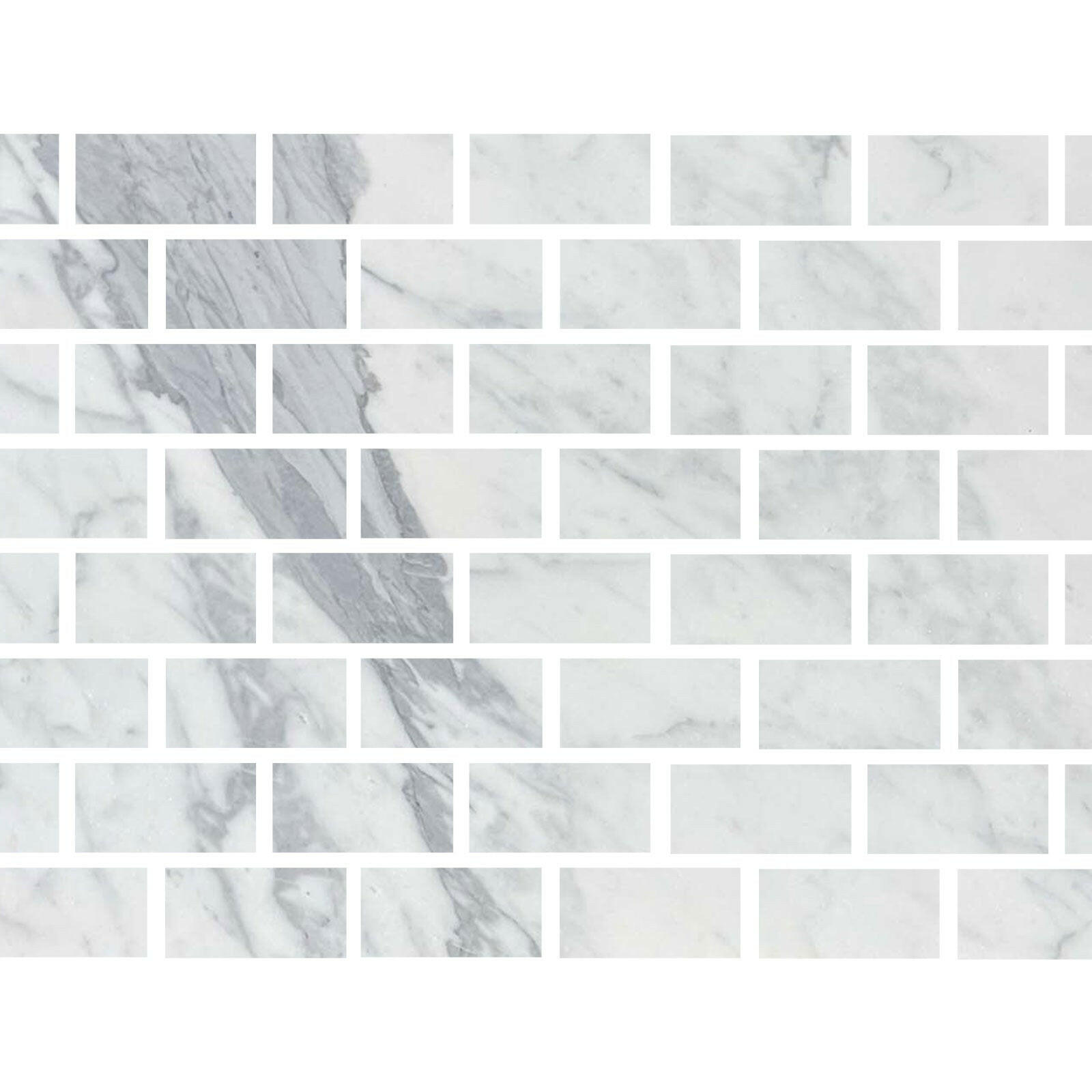 Special Cut | 4x8 Italian Statuary White Marble Honed Tile Special Cut | 4x8 Italian Statuary White Marble Honed Tile - American Tile Depot