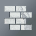 Special Cut | 4x8 Italian Statuary White Marble Polished Tile Special Cut | 4x8 Italian Statuary White Marble Polished Tile - American Tile Depot