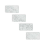 Special Cut | 4x8 Italian Statuary White Marble Polished Tile Special Cut | 4x8 Italian Statuary White Marble Polished Tile - American Tile Depot