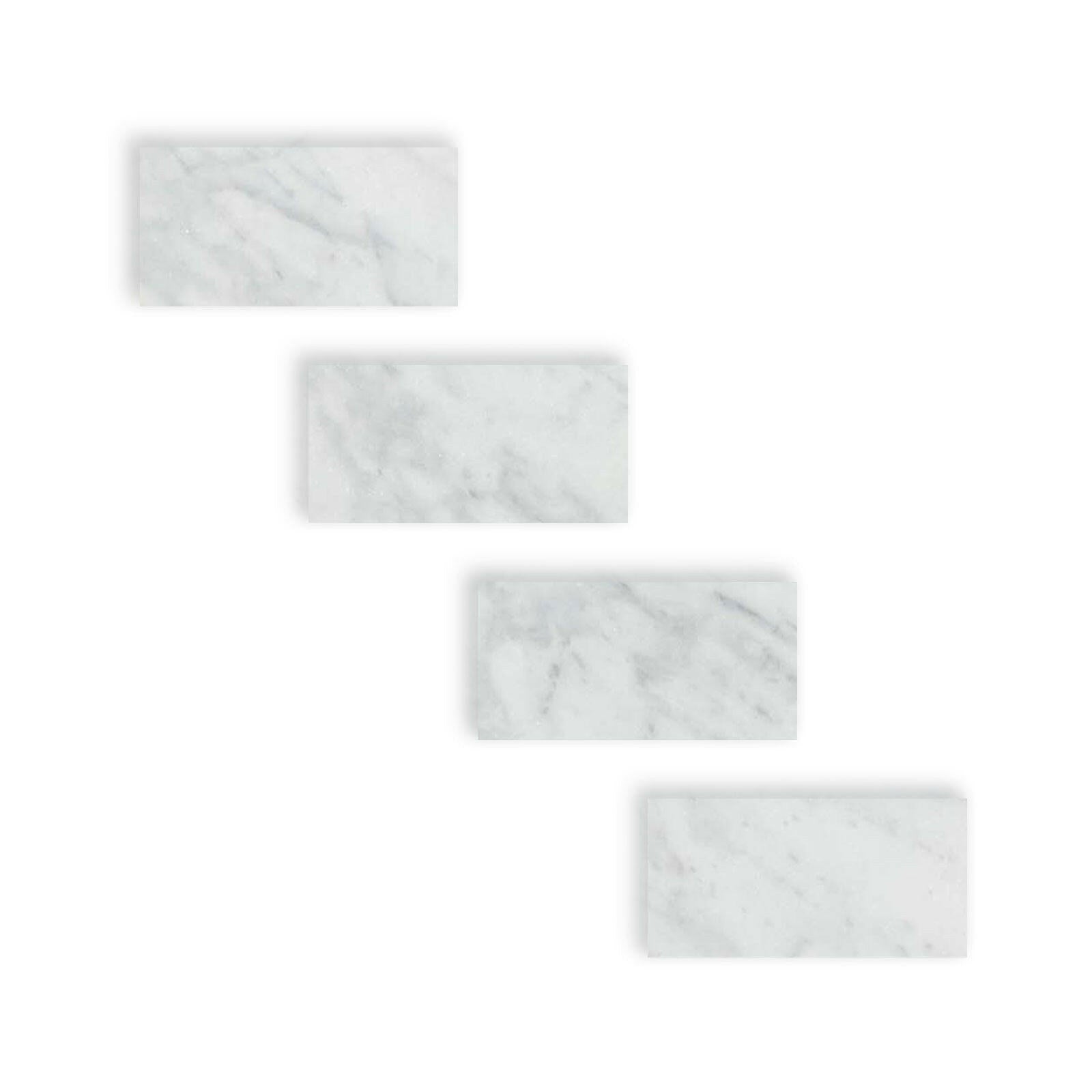 Special Cut | 4x8 Italian Statuary White Marble Polished Tile Special Cut | 4x8 Italian Statuary White Marble Polished Tile - American Tile Depot