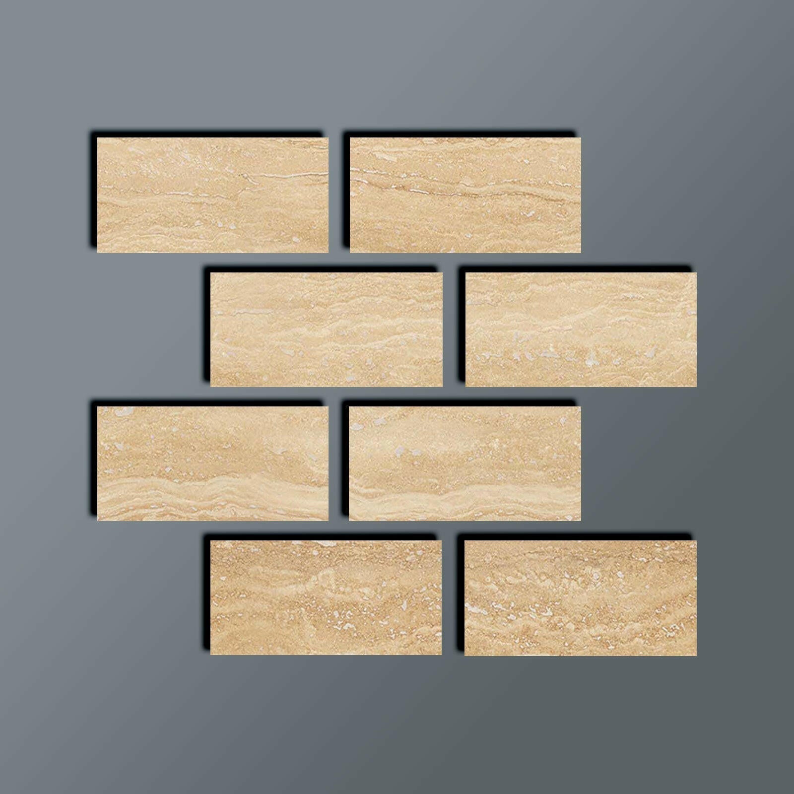 Special Cut | 4x8 Ivory Travertine Vein Cut Filled & Polished Tile Special Cut | 4x8 Ivory Travertine Vein Cut Filled & Polished Tile - American Tile Depot