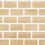 Special Cut | 4x8 Ivory Travertine Vein Cut Filled & Polished Tile Special Cut | 4x8 Ivory Travertine Vein Cut Filled & Polished Tile - American Tile Depot