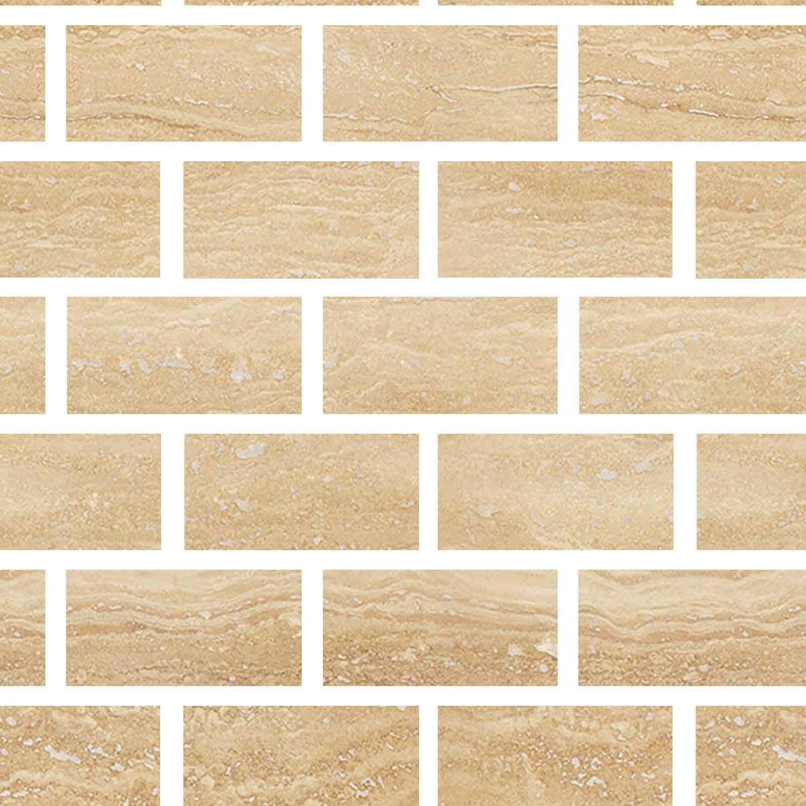 Special Cut | 4x8 Ivory Travertine Vein Cut Filled & Polished Tile Special Cut | 4x8 Ivory Travertine Vein Cut Filled & Polished Tile - American Tile Depot