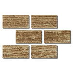 Special Cut | 4x8 Noce Exotic Travertine (Vein-Cut) Filled & Honed Tile Special Cut | 4x8 Noce Exotic Travertine (Vein-Cut) Filled & Honed Tile - American Tile Depot