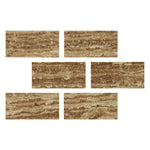 Special Cut | 4x8 Noce Exotic Travertine (Vein-Cut) Filled & Honed Tile Special Cut | 4x8 Noce Exotic Travertine (Vein-Cut) Filled & Honed Tile - American Tile Depot