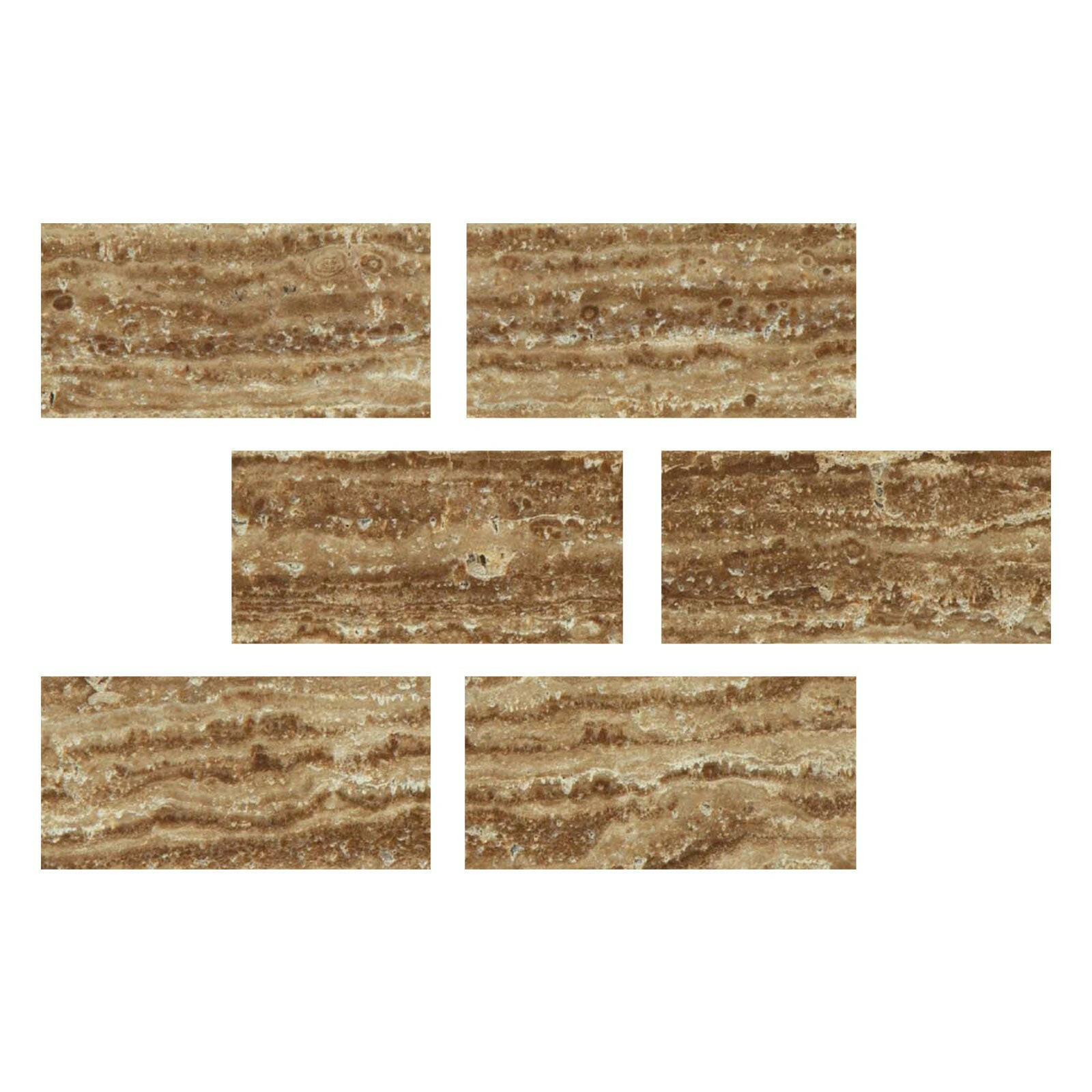 Special Cut | 4x8 Noce Exotic Travertine (Vein-Cut) Filled & Honed Tile Special Cut | 4x8 Noce Exotic Travertine (Vein-Cut) Filled & Honed Tile - American Tile Depot