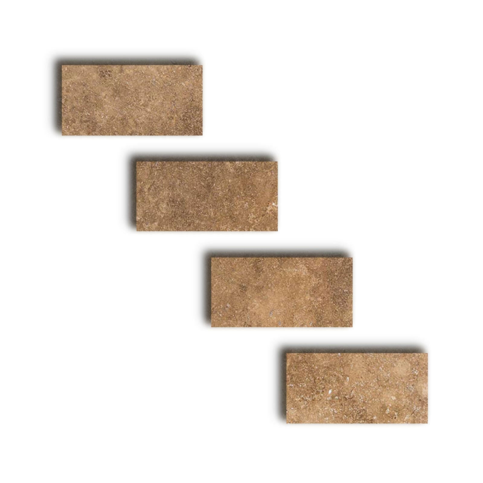 Special Cut | 4x8 Noce Travertine Filled & Honed Tile Special Cut | 4x8 Noce Travertine Filled & Honed Tile - American Tile Depot