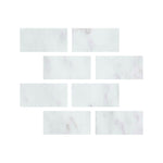 Special Cut | 4x8 Oriental White / Asian Statuary Marble Honed Tile Special Cut | 4x8 Oriental White / Asian Statuary Marble Honed Tile - American Tile Depot