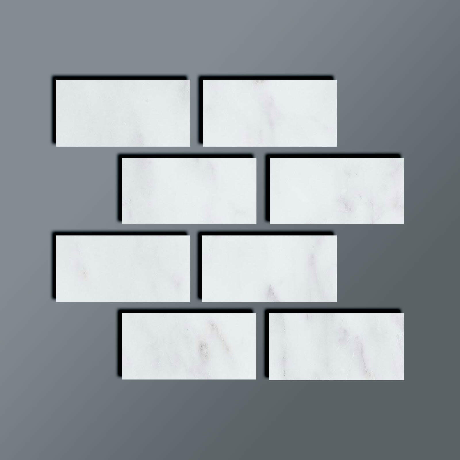Special Cut | 4x8 Oriental White / Asian Statuary Marble Honed Tile Special Cut | 4x8 Oriental White / Asian Statuary Marble Honed Tile - American Tile Depot