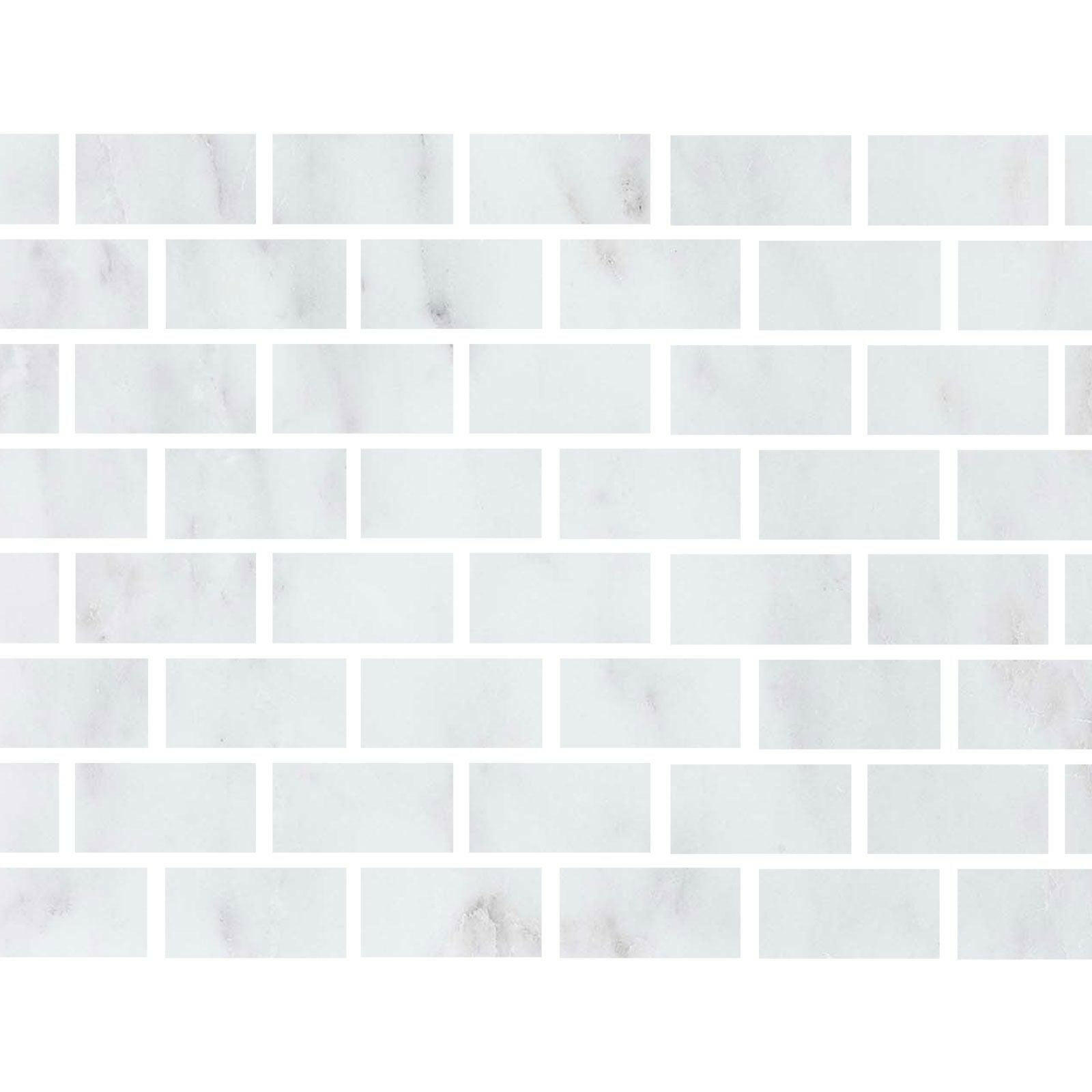 Special Cut | 4x8 Oriental White / Asian Statuary Marble Honed Tile Special Cut | 4x8 Oriental White / Asian Statuary Marble Honed Tile - American Tile Depot