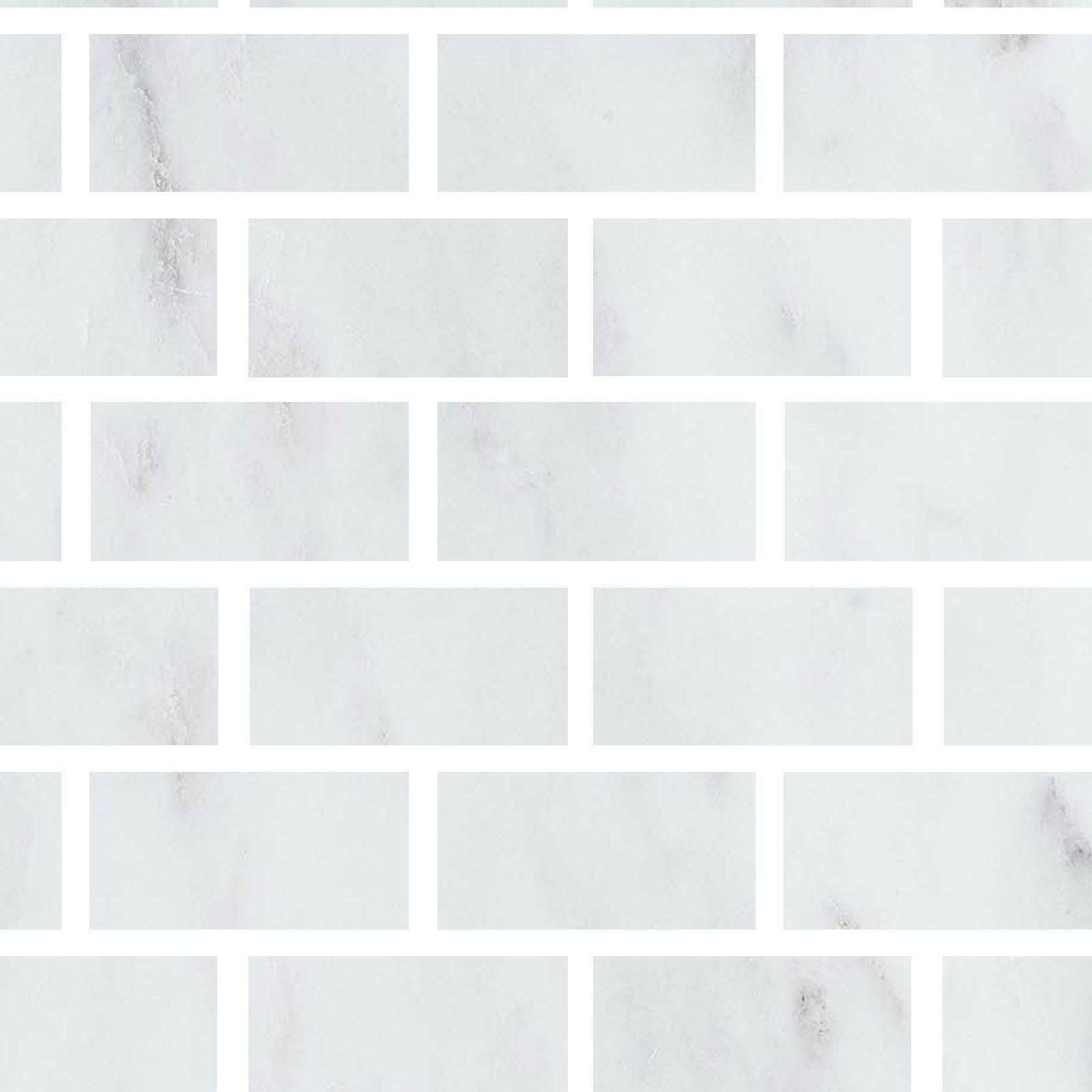 Special Cut | 4x8 Oriental White / Asian Statuary Marble Honed Tile Special Cut | 4x8 Oriental White / Asian Statuary Marble Honed Tile - American Tile Depot