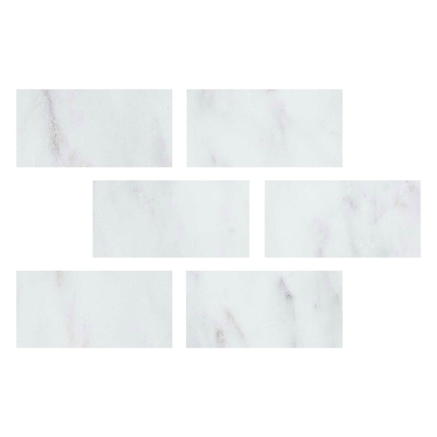 Special Cut | 4x8 Oriental White / Asian Statuary Marble Polished Tile Special Cut | 4x8 Oriental White / Asian Statuary Marble Polished Tile - American Tile Depot