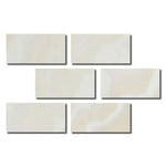 Special Cut | 4x8 Premium White Onyx CROSS-CUT Polished Tile - American Tile Depot