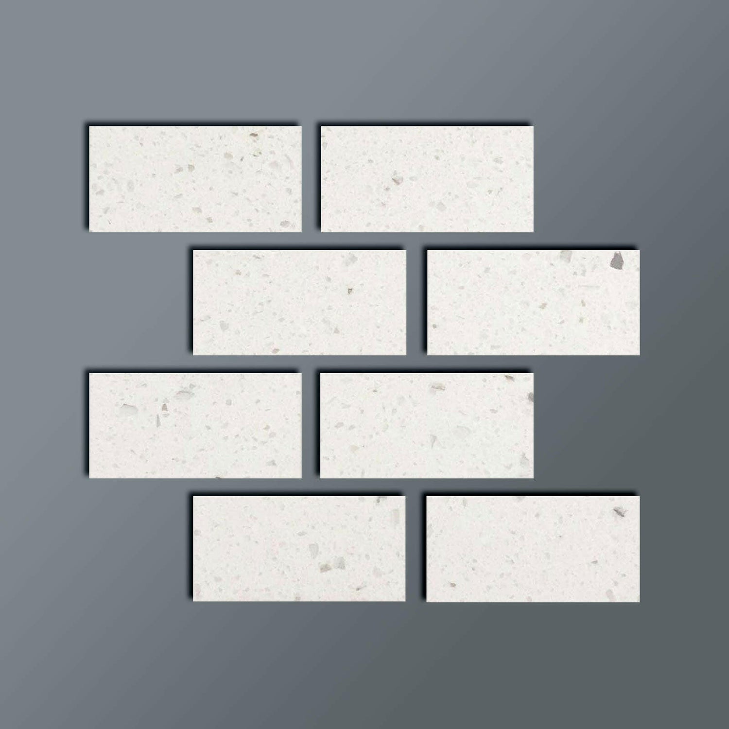 Special Cut | 4x8 Terrazzo Silver Marble Polished Tile Special Cut | 4x8 Terrazzo Silver Marble Polished Tile - American Tile Depot