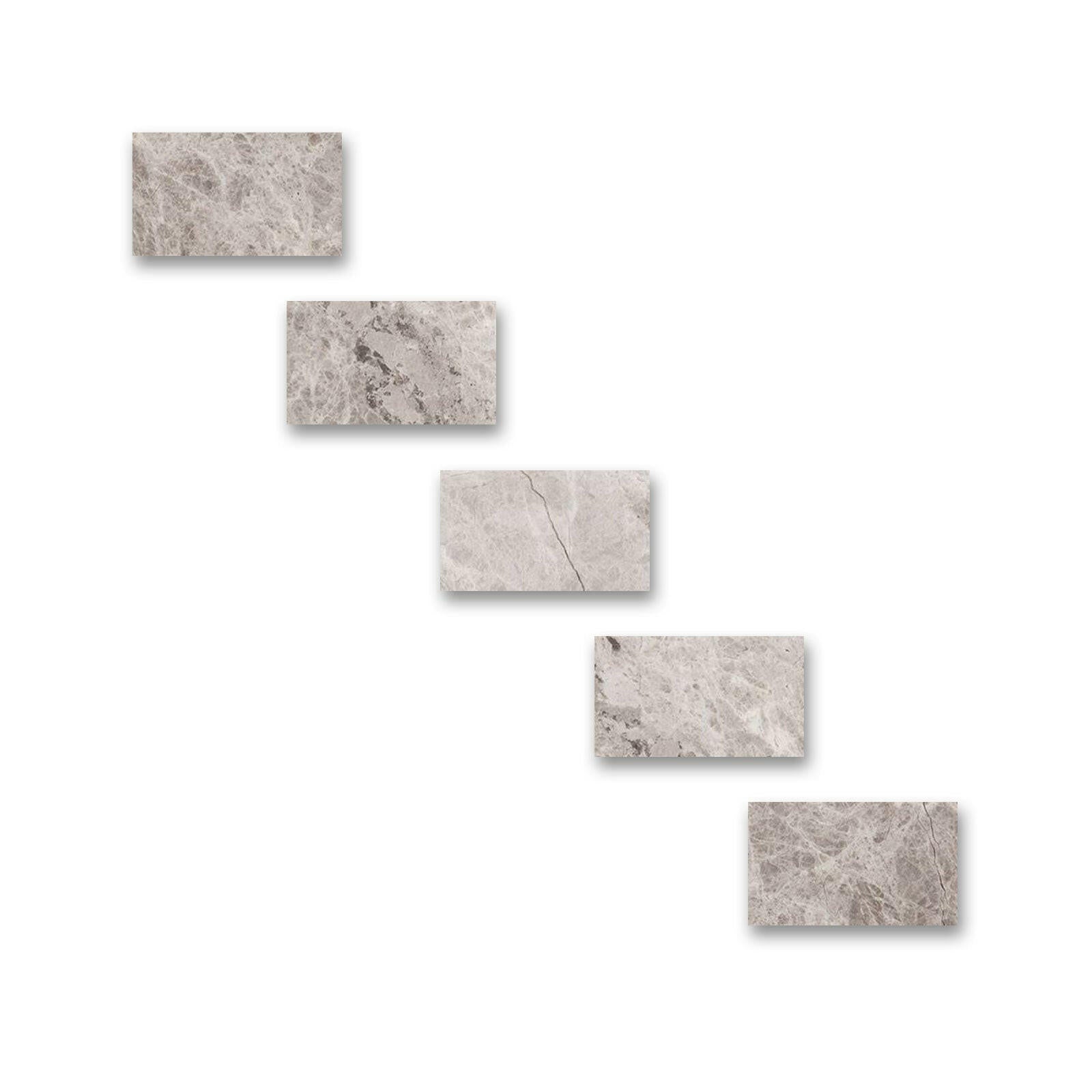 Special Cut | 4x8 Tundra Gray (Atlantic Gray) Marble Polished Tile Special Cut | 4x8 Tundra Gray (Atlantic Gray) Marble Polished Tile - American Tile Depot