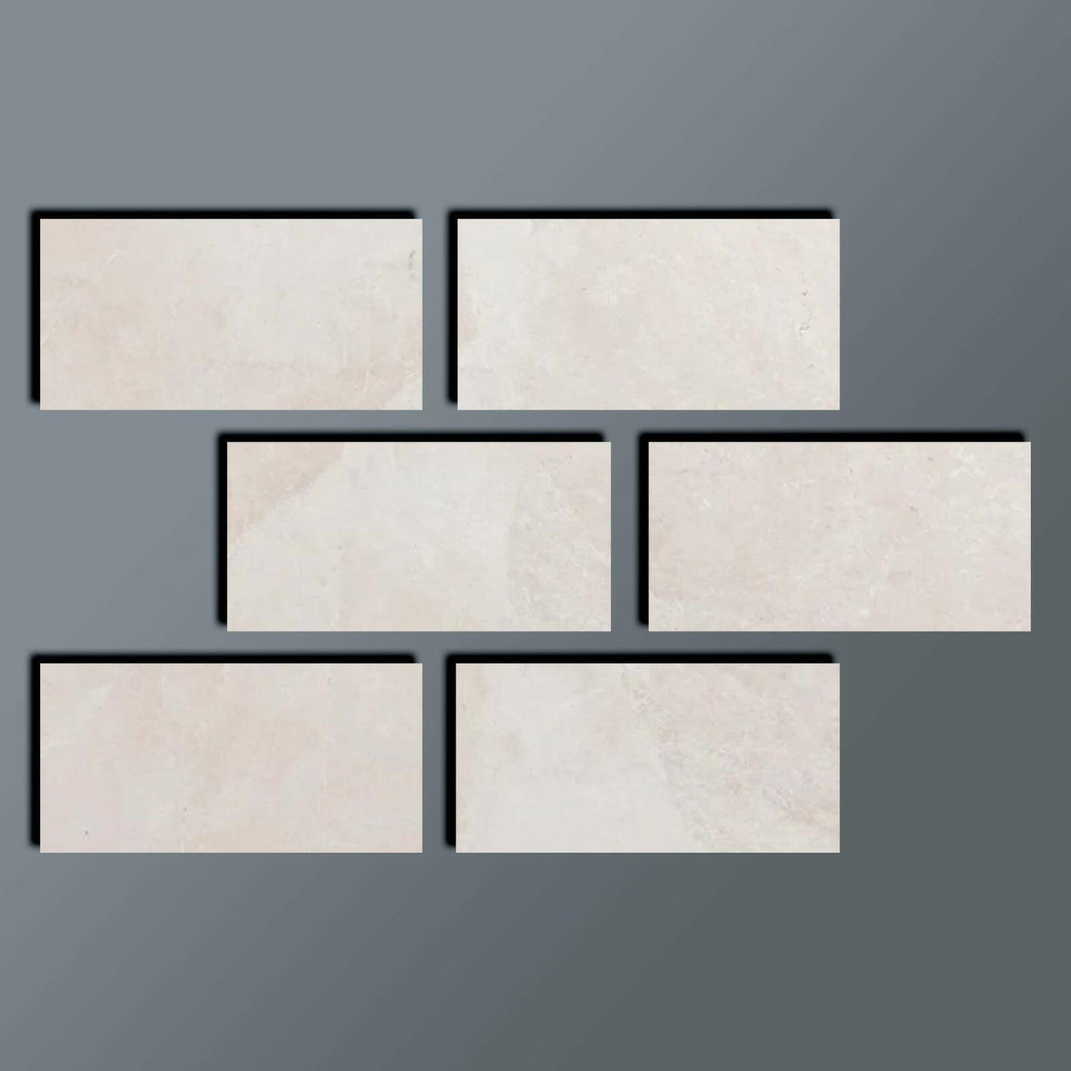 Special Cut | 4x8 White Pearl / Botticino Marble Polished Tile Special Cut | 4x8 White Pearl / Botticino Marble Polished Tile - American Tile Depot