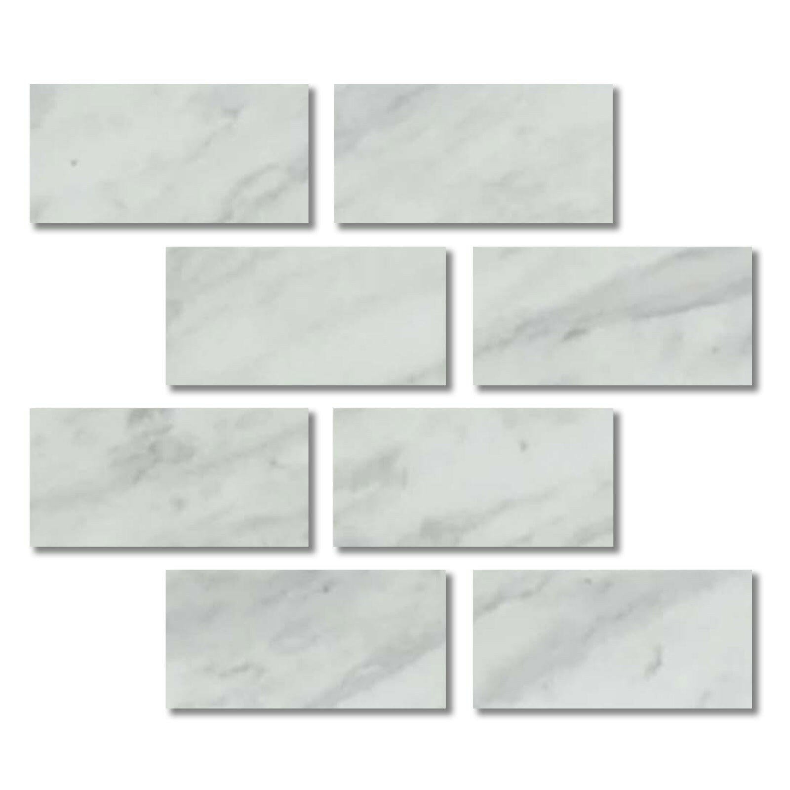 Special Cut | 6x12 Bianco Venatino Marble Honed Tile Special Cut | 6x12 Bianco Venatino Marble Honed Tile - American Tile Depot