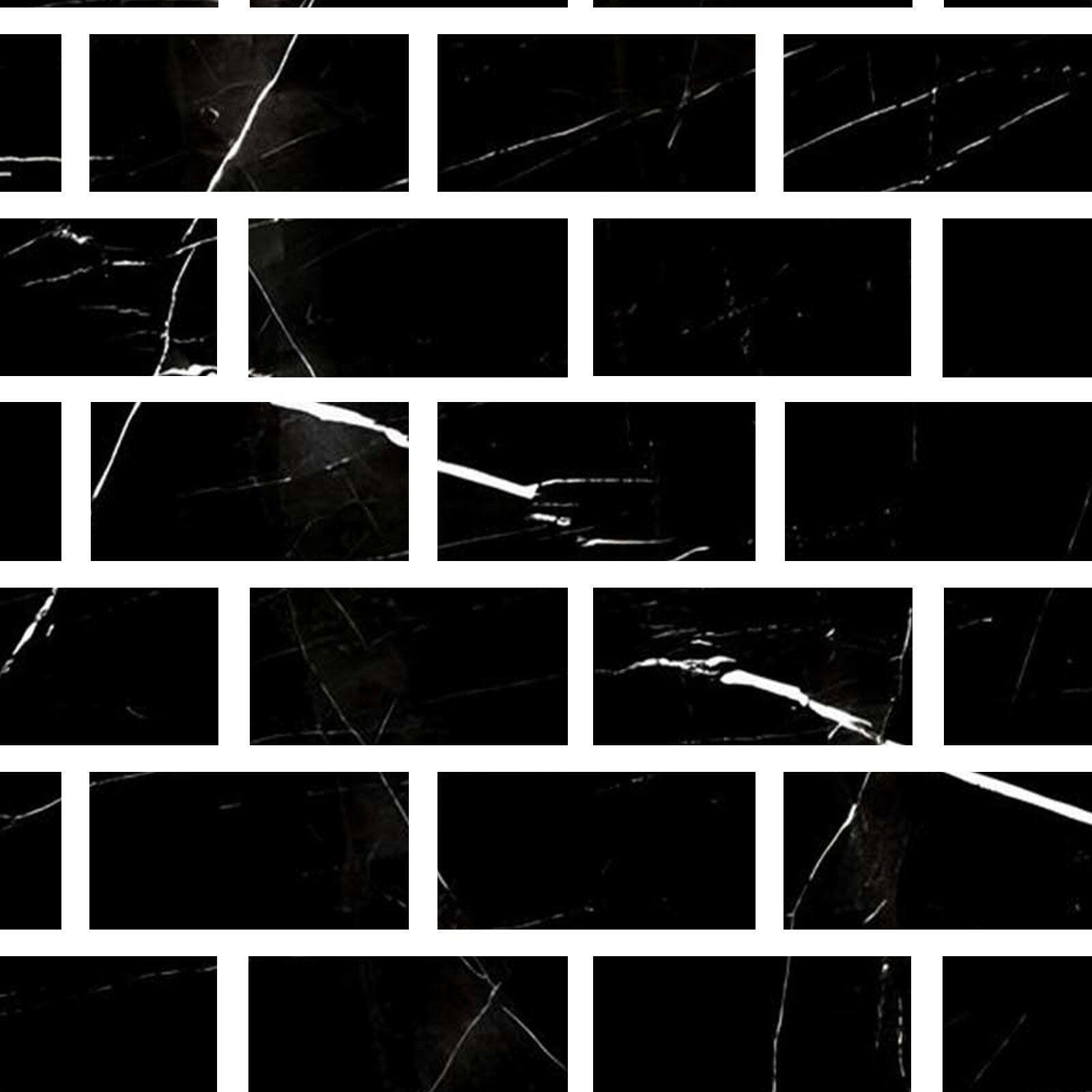 Special Cut | 6x12 Black Marquina Marble Polished Tile Special Cut | 6x12 Black Marquina Marble Polished Tile - American Tile Depot