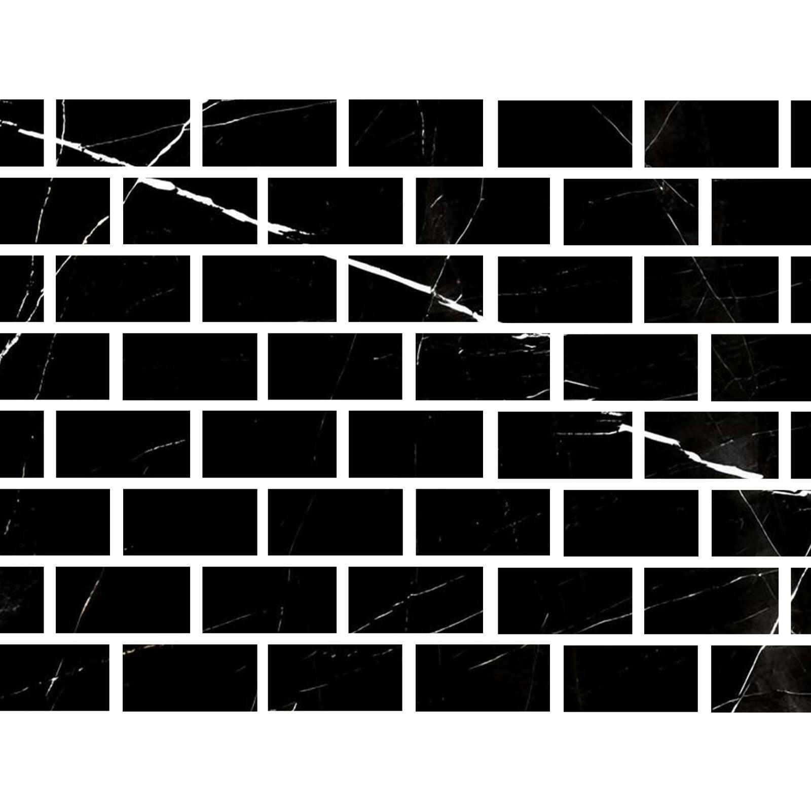 Special Cut | 6x12 Black Marquina Marble Polished Tile Special Cut | 6x12 Black Marquina Marble Polished Tile - American Tile Depot