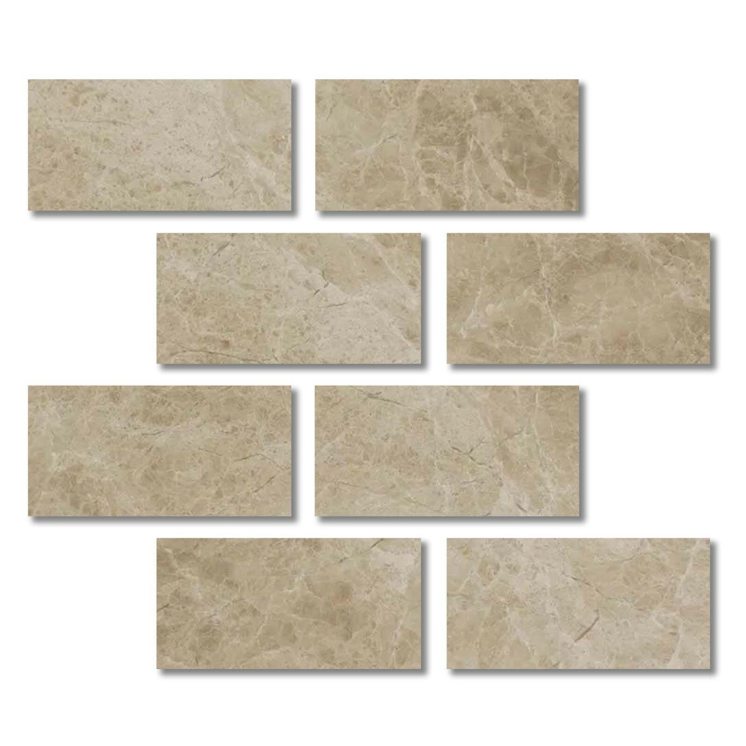 Special Cut | 6x12 Cappuccino Marble Polished Tile Special Cut | 6x12 Cappuccino Marble Polished Tile - American Tile Depot