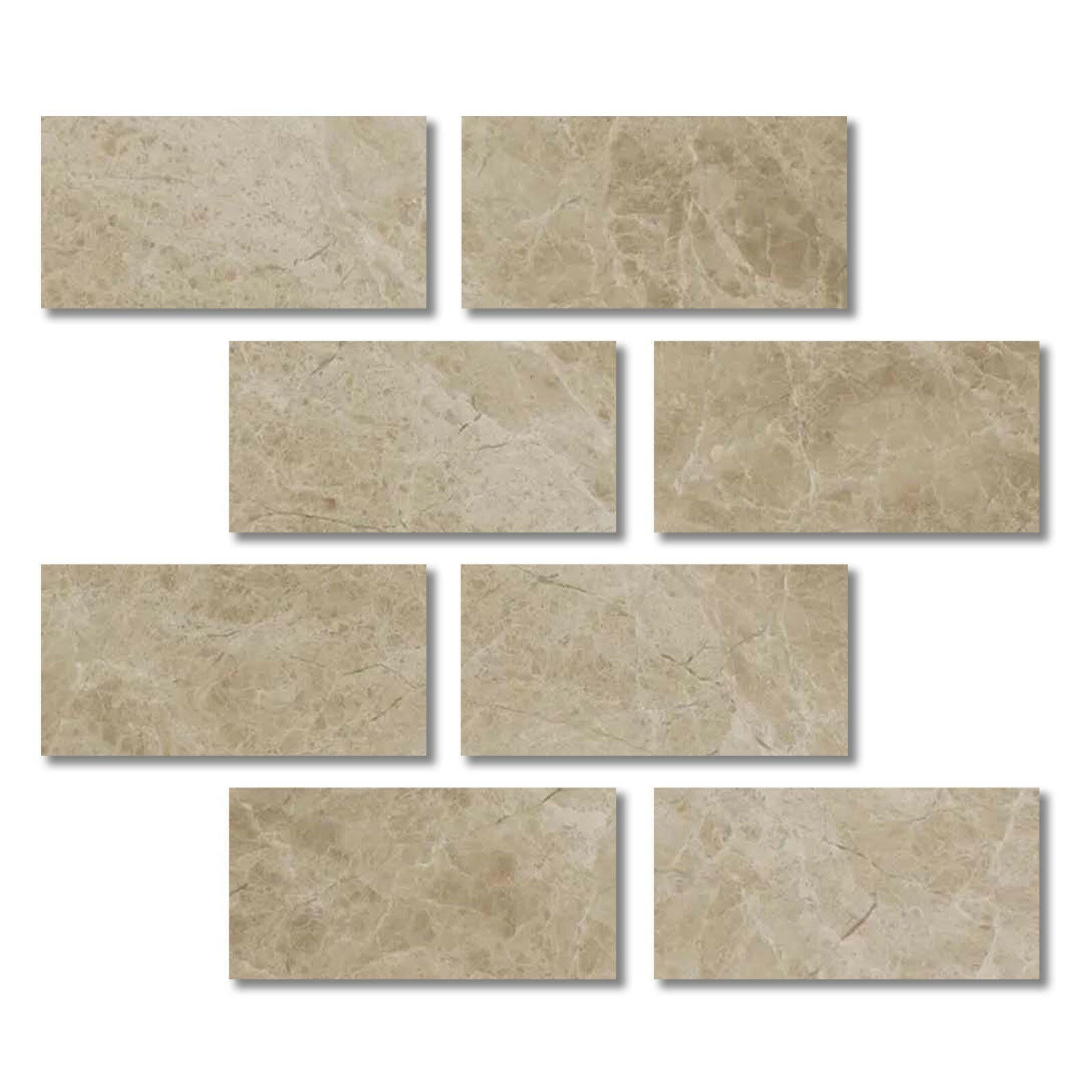 Special Cut | 6x12 Cappuccino Marble Polished Tile Special Cut | 6x12 Cappuccino Marble Polished Tile - American Tile Depot