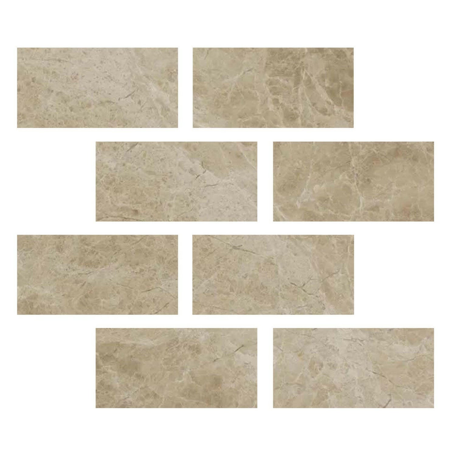 Special Cut | 6x12 Cappuccino Marble Polished Tile Special Cut | 6x12 Cappuccino Marble Polished Tile - American Tile Depot