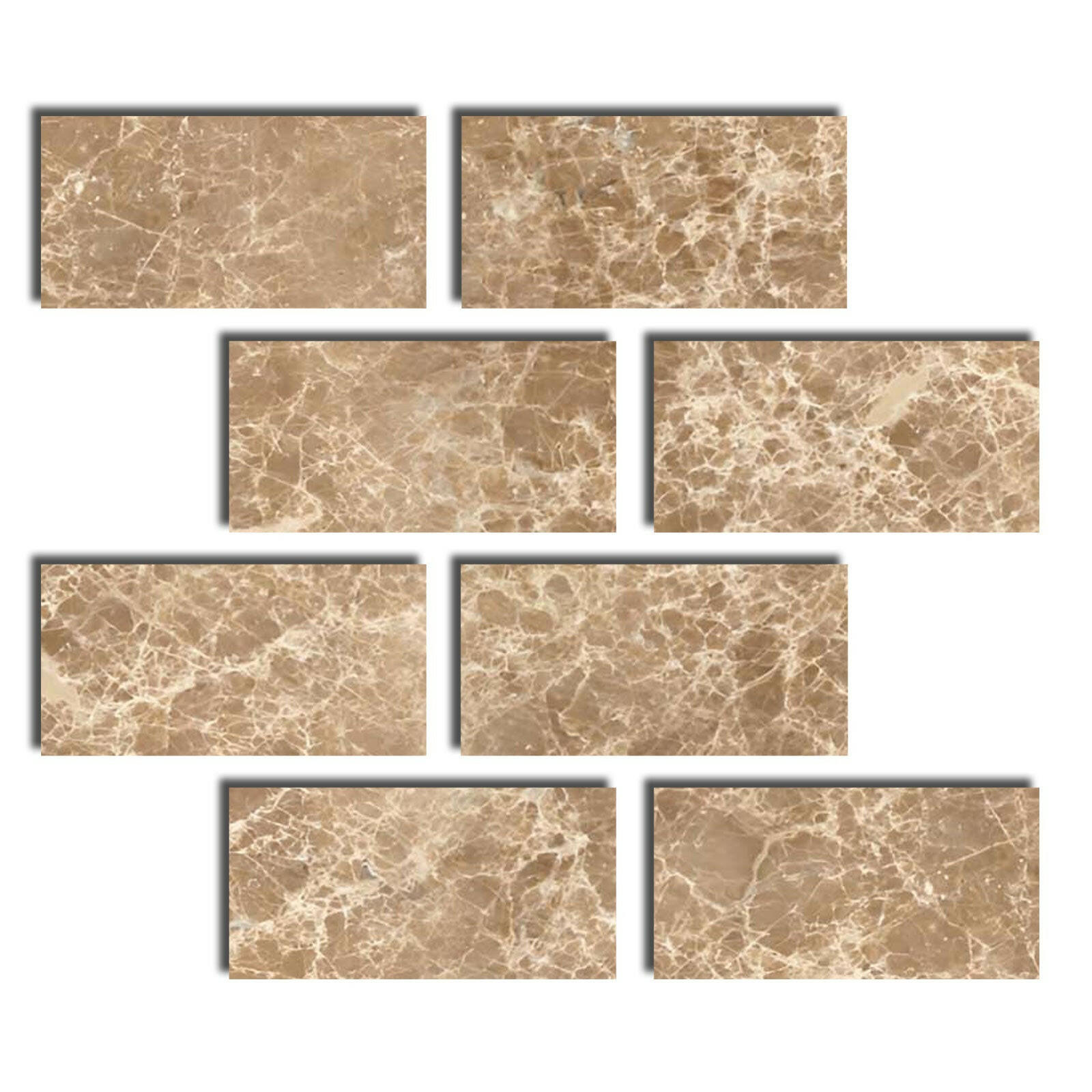 Special Cut | 6x12 Emperador Light Marble Polished Tile Special Cut | 6x12 Emperador Light Marble Polished Tile - American Tile Depot