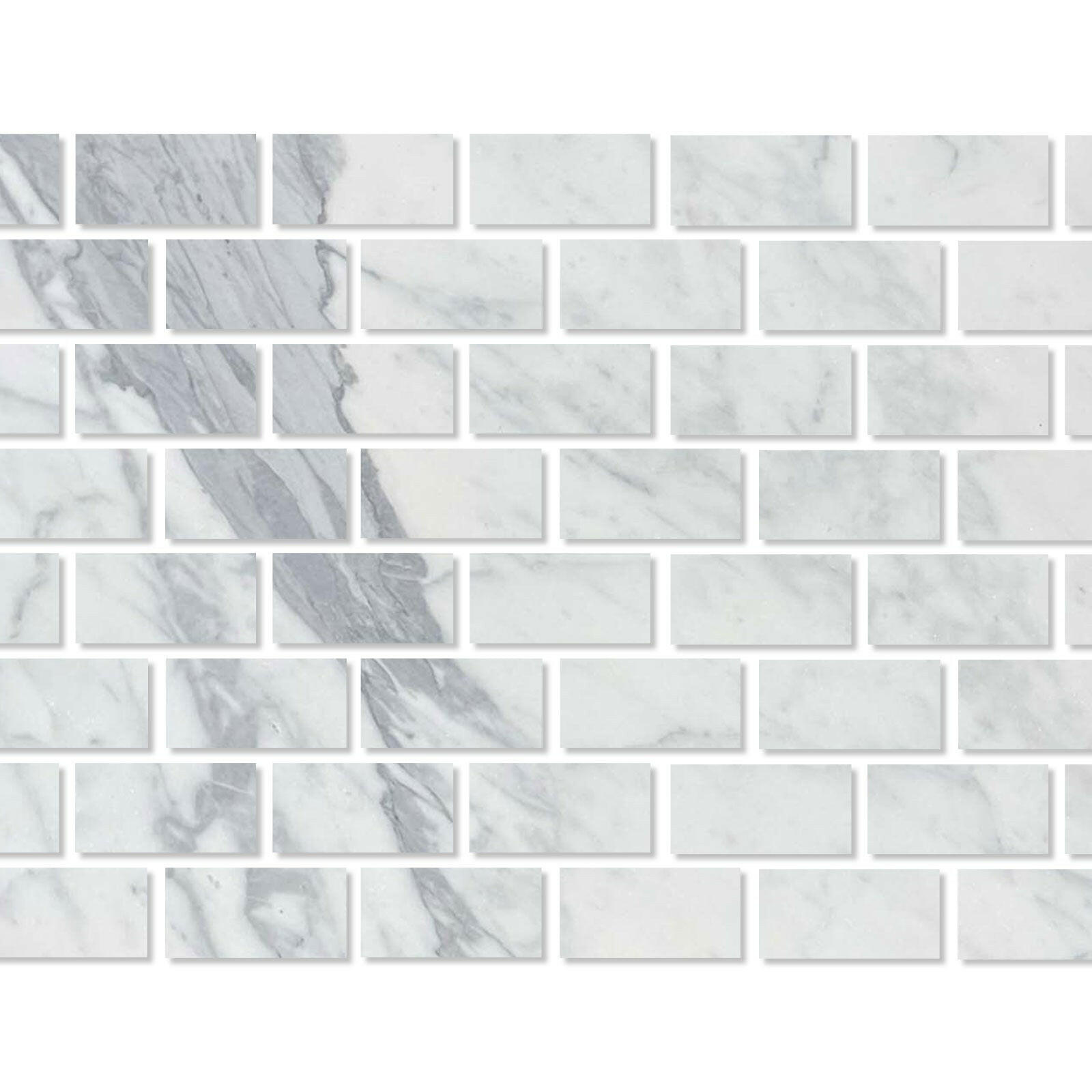 Special Cut | 6x12 Italian Statuary White Marble Honed Tile Special Cut | 6x12 Italian Statuary White Marble Honed Tile - American Tile Depot