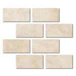 Special Cut | 6x12 Ivory Travertine Filled & Polished Tile - American Tile Depot