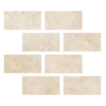 Special Cut | 6x12 Ivory Travertine Filled & Polished Tile - American Tile Depot