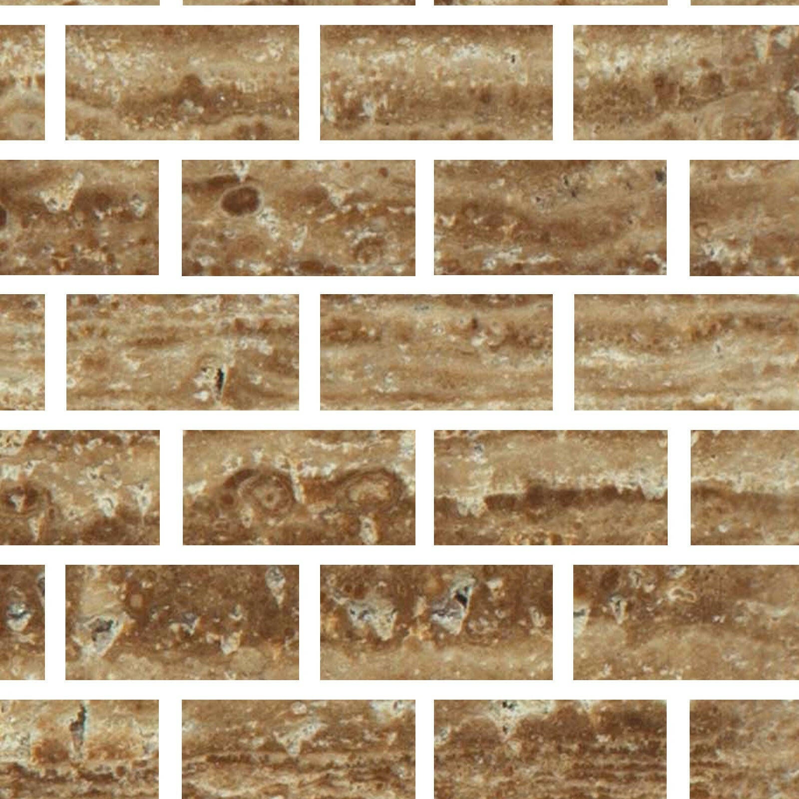 Special Cut | 6x12 Noce Exotic Travertine (Vein-Cut) Filled & Honed Tile Special Cut | 6x12 Noce Exotic Travertine (Vein-Cut) Filled & Honed Tile - American Tile Depot