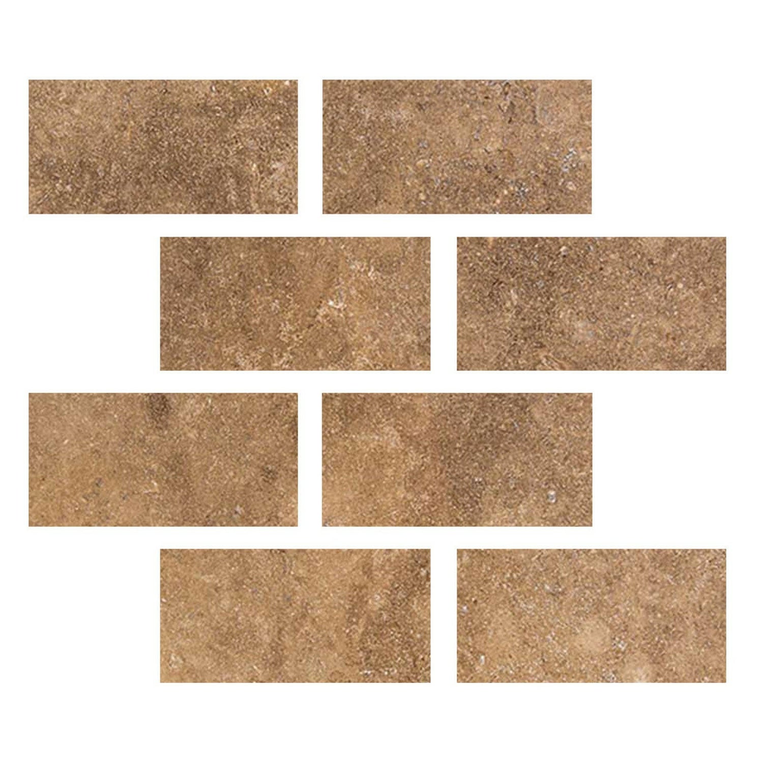 Special Cut | 6x12 Noce Travertine Filled & Honed Tile Special Cut | 6x12 Noce Travertine Filled & Honed Tile - American Tile Depot