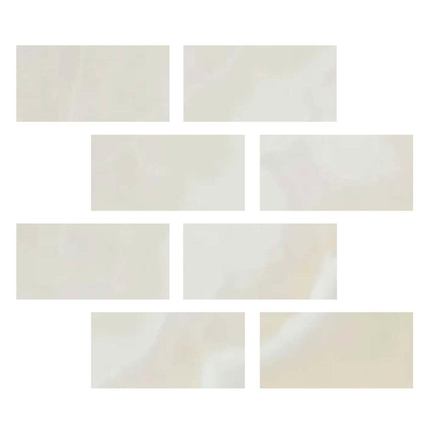 Special Cut | 6x12 Premium White Onyx CROSS-CUT Polished Tile Special Cut | 6x12 Premium White Onyx CROSS-CUT Polished Tile - American Tile Depot