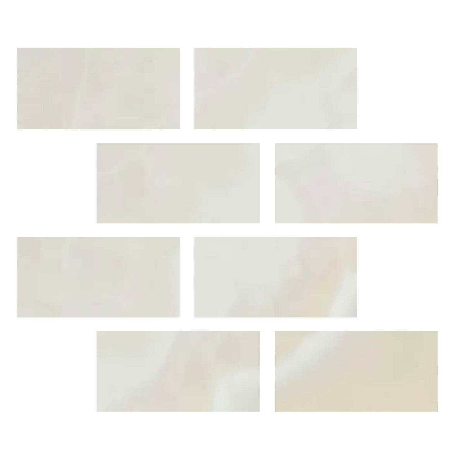 Special Cut | 6x12 Premium White Onyx CROSS-CUT Polished Tile Special Cut | 6x12 Premium White Onyx CROSS-CUT Polished Tile - American Tile Depot