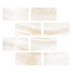 Special Cut | 6x12 Premium White Onyx VEIN-CUT Polished Tile Special Cut | 6x12 Premium White Onyx VEIN-CUT Polished Tile - American Tile Depot