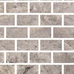 Special Cut | 6x12 Silver Travertine Filled & Honed Tile Special Cut | 6x12 Silver Travertine Filled & Honed Tile - American Tile Depot