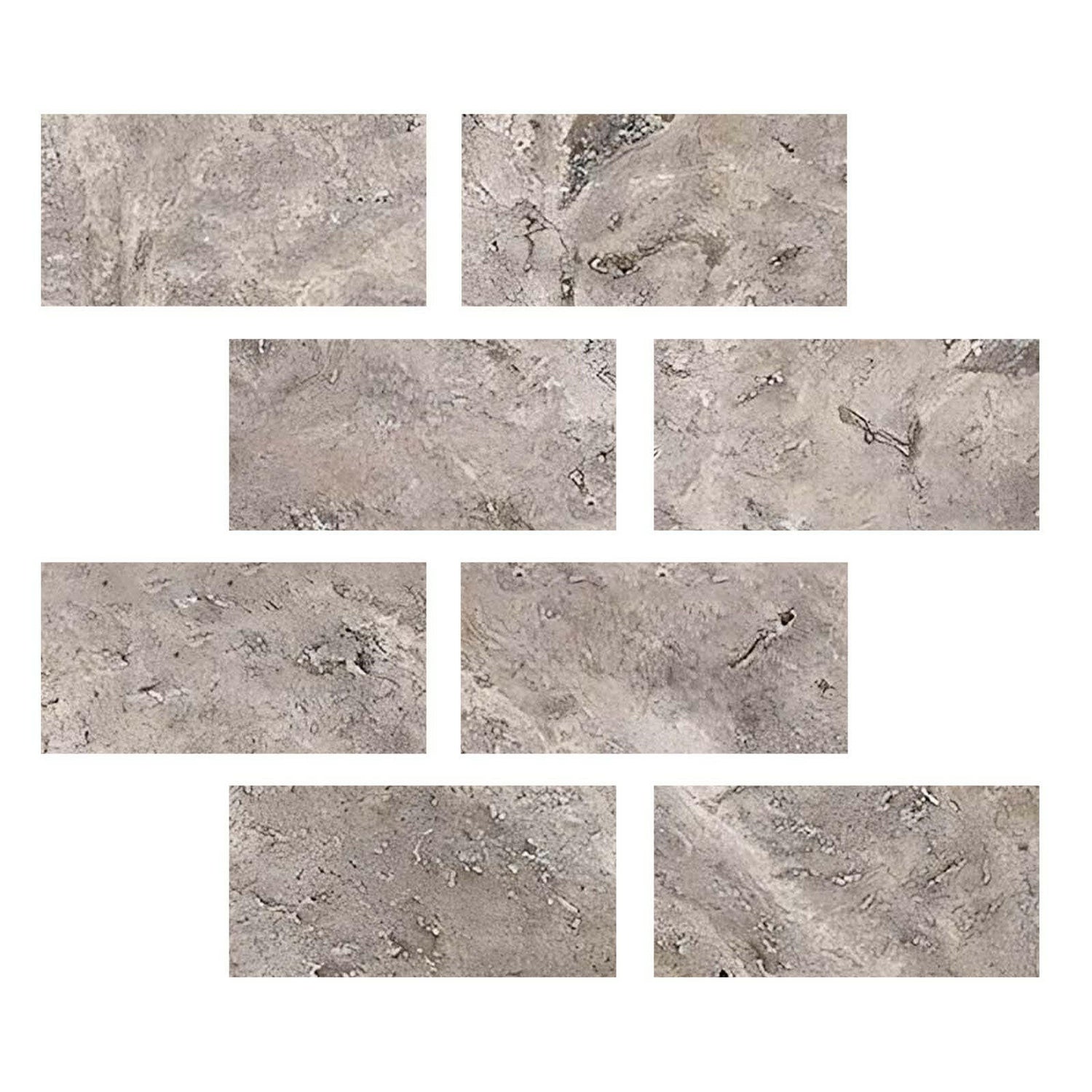 Special Cut | 6x12 Silver Travertine Filled & Honed Tile Special Cut | 6x12 Silver Travertine Filled & Honed Tile - American Tile Depot