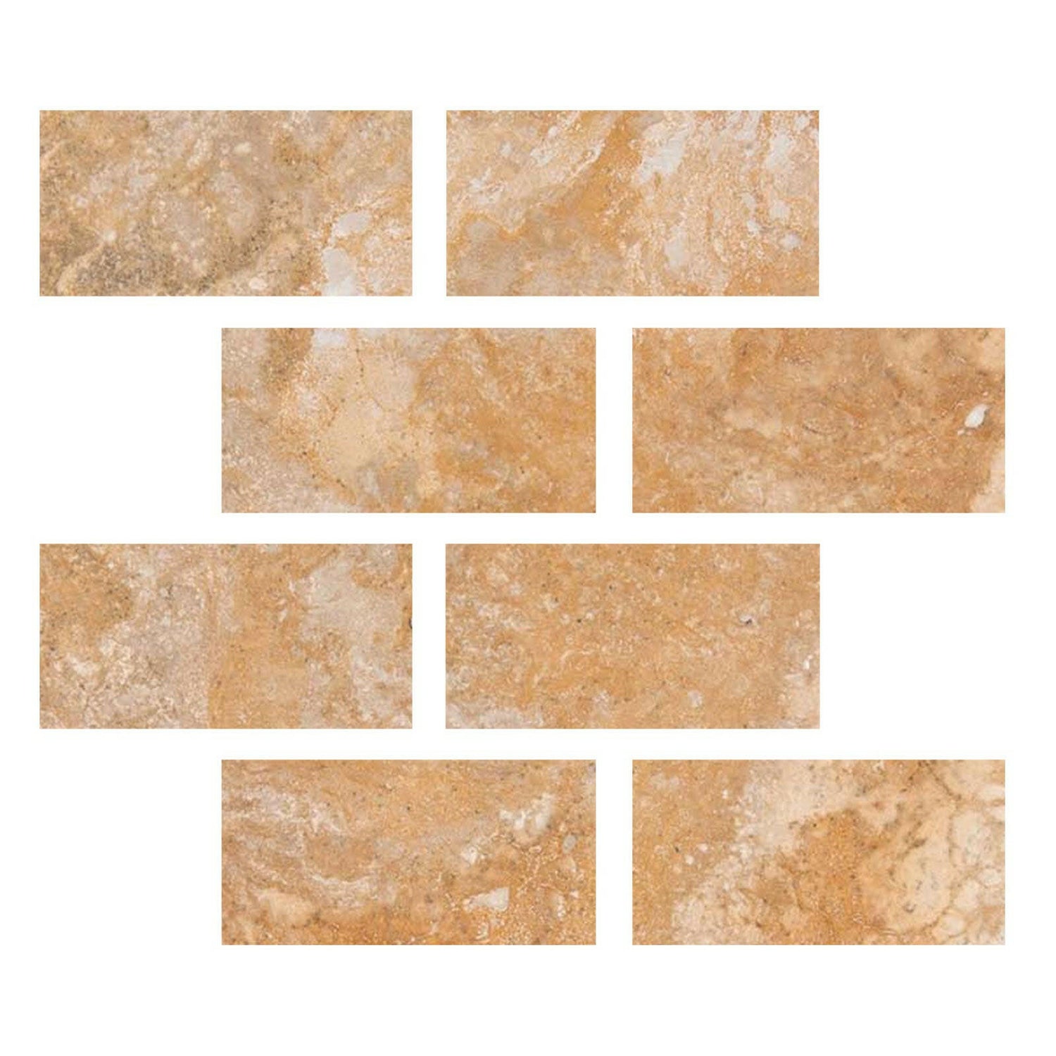 Special Cut | 6x12 Valencia Travertine Filled & Honed Tile Special Cut | 6x12 Valencia Travertine Filled & Honed Tile - American Tile Depot